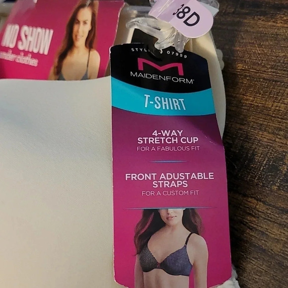 38D Maidenform 7959 One Fabulous Fit Demi Underwire Bra‎ Ivory New with Tags - Picture 5 of 11